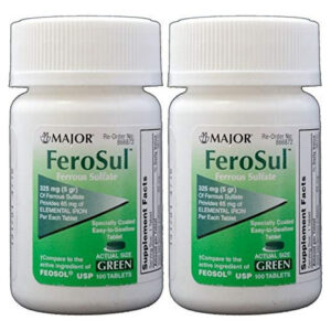 Major Pharmaceutical Ferosul Ferrous Sulfate 325mg (5 Gr) S