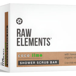 Raw Elements Shower Scrub Bar Coco Lime