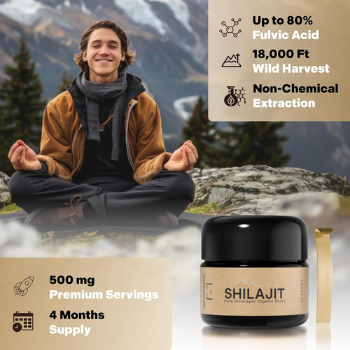 Suplemento De Resina De Shilajit Orgânica Pura Dos Himala... - Imagem 4