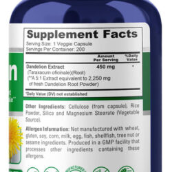 Extrato De Raiz De Dente De Leão Nusapure 2.250 Mg 200 Cápsu