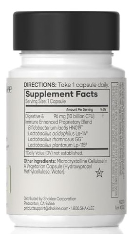 Shaklee - Optiflora® Di Probiótico -10 Bilhões De Ufc - 4 Ce