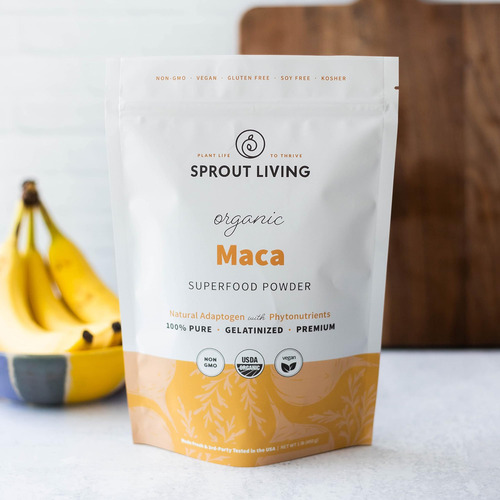Pó De Raiz De Maca Gelatinizada Orgânica Sprout Living Supe - Imagem 2