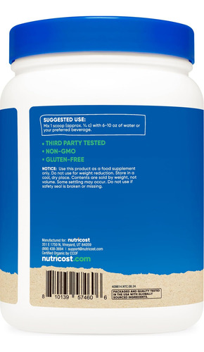 Proteína Orgânica De Nutricost Organic Pó (1 Lb) Sem Sabor - - Imagem 4