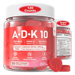 Gominhas De Vitamina A D3 K2 Com Cálcio 5000/10000 Ui