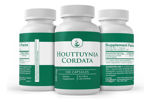 Ingredientes Originais Puros Houttuynia Cordata (100 Cápsul - Imagem 3