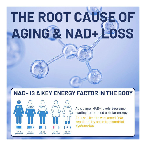 Pacotes Premium Nad+ Líquido 1000mg Com Ribosídeo E Para De - Imagem 5