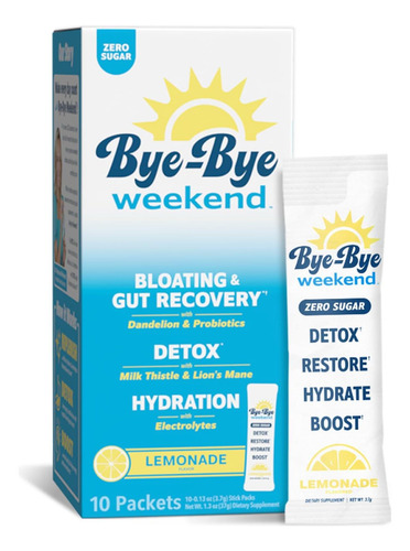 Bye-bye Weekend Recovery & Hydration Drink Mix - Eletrólitos