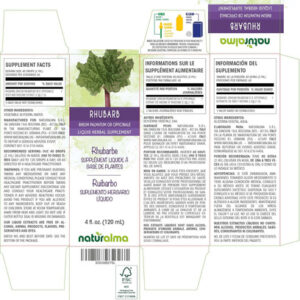 Naturalma Ruibarbo (rheum Palmatum Ou Rheum Officinale) Tint