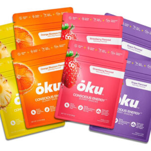 Oku Energy Chews Pacote De Variedade De 8 - Cafeína Natural