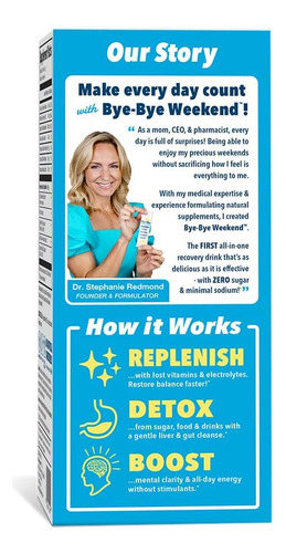 Bye-bye Weekend Recovery & Hydration Drink Mix - Eletrólitos - Imagem 8