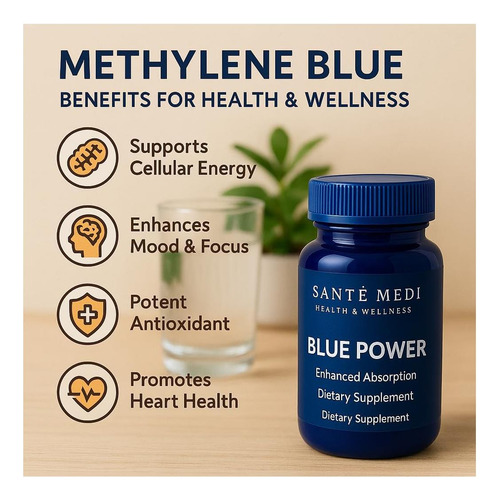 Sante Medi Blue Power Methylene Blue (grau Usp) Grau 60 Com - Imagem 3