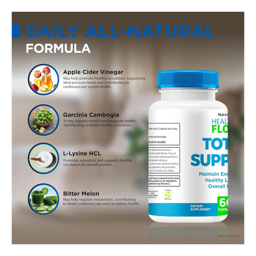 Suporte De Sangue De Fluxo Saudável Nutrivibe (2 Oficiais De - Imagem 5