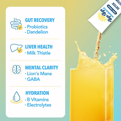 Bye-bye Weekend Recovery & Hydration Drink Mix - Eletrólitos - Imagem 3