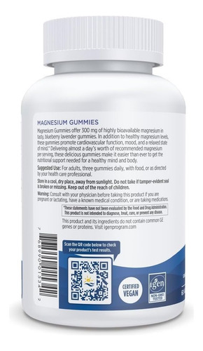 Gomas De Magnésio Nordic Naturals Para Adultos Sabor A Y - Imagem 3