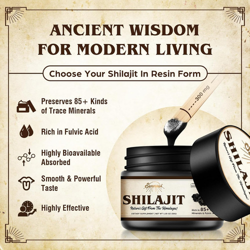Suplemento De Resina Shilajit 30g Pacote 3 Energy Salud - Imagem 5