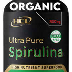 Cápsulas De Pó De Espirulina Orgânica 3000 Mg Algas Verdes