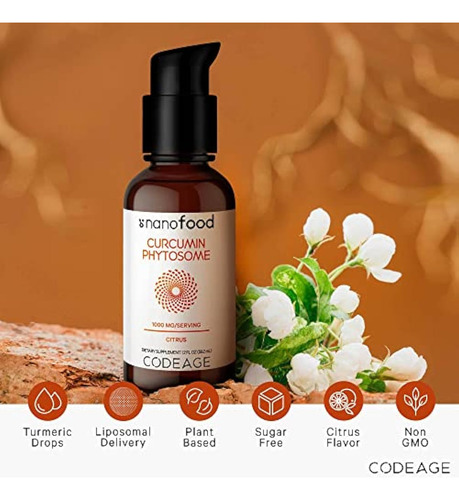 Líquido De Fitossomo De Curcumina Lipossomal Codeage - Imagem 3