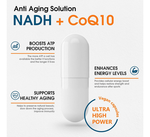 Nadh + Coq10 + D-ribose: Suplemento Para Nad+ E Energia - Imagem 3
