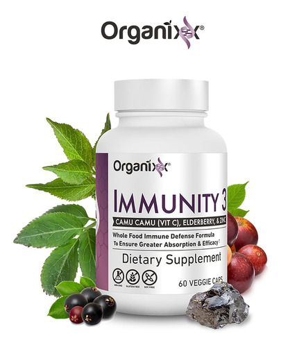 Suplemento De Suporte Imunológico Organixx Immunity 3 Com Vi - Imagem 2