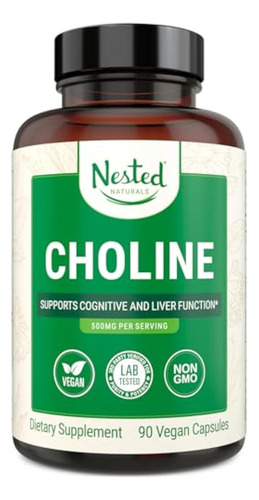 Bitartrato De Colina Nested Naturals 500 Mg - Alto