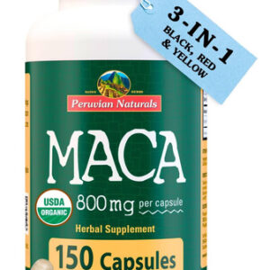Cápsulas De Raiz De Maca Orgânica Peruvian Naturals Para Hom