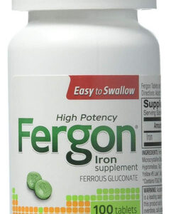 Suplemento De Ferro De Alta Potência Fergon Contagem De 100