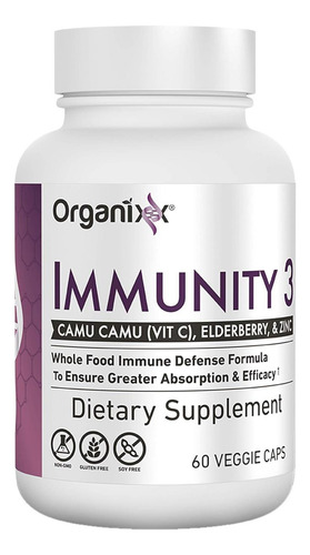 Suplemento De Suporte Imunológico Organixx Immunity 3 Com Vi