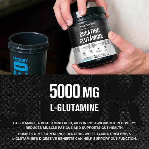 Suplemento Jacked Factory Creatine + Glutamina 30 Porções - Imagem 4