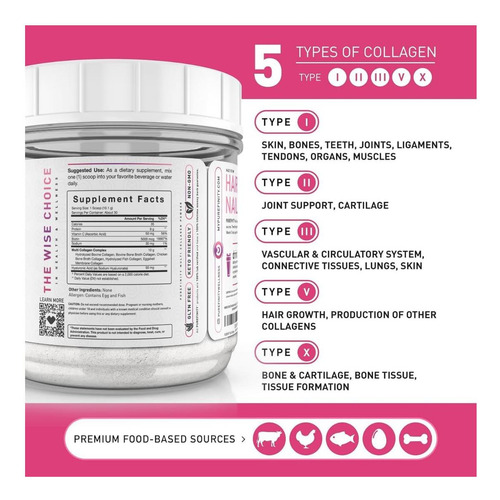 Peptídeos De Colágeno Purefinity Para Mulheres-tipo I Ii V - Imagem 3