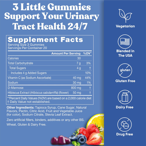 Supplement Eu Natural Urinary Harmony D Mannose Gummies - Imagem 5