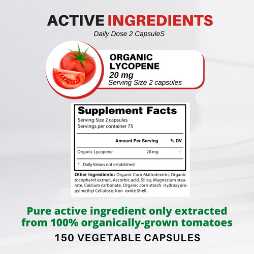Licopeno Orgânico: Suplemento Antioxidante Natural Puro - Imagem 3