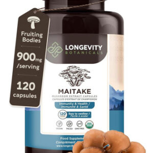 Longevity Botanicals Cápsulas De Cogumelo Maitake Orgânico -