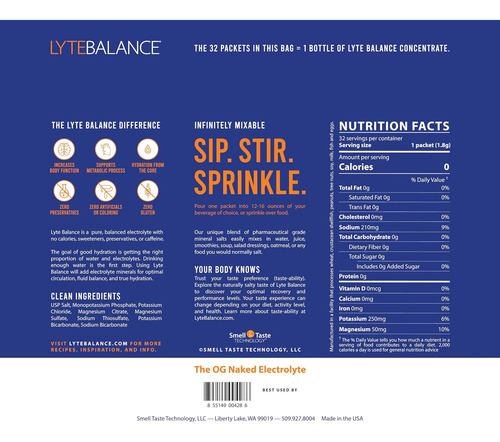 Lyte Balance Em Pó: 32 Pacotes De Potência Dupla Mistura - Imagem 2