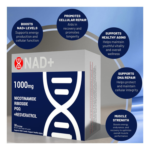 Pacotes Premium Nad+ Líquido 1000mg Com Ribosídeo E Para De - Imagem 4