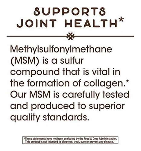 Natures Way Msm 1000 Mg Optimsm 200 Qualidade Premium - Imagem 4
