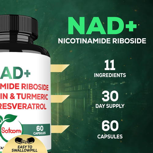 Suplemento Nad + Com Ribosídeo De Nicotinamida 900 Mg Nr Re - Imagem 3
