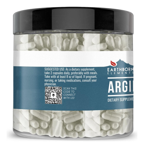 Earthborn Elements Arginina Akg 200 Cápsulas Puras