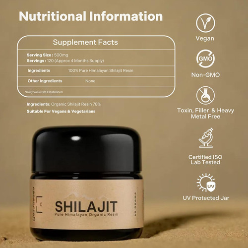 Suplemento De Resina De Shilajit Orgânica Pura Dos Himala... - Imagem 2