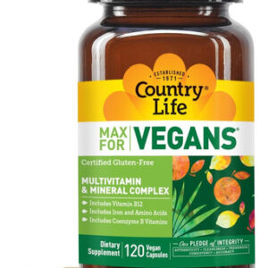 Country Life Max Vegano: 120 Cápsulas Diárias