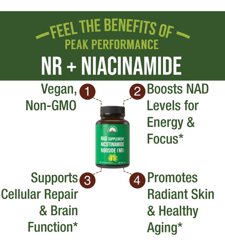 Suplemento Peak Performance Nicotinamide Riboside Nr - Imagem 2