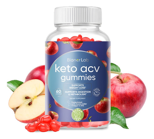 Bionerlab Keto Acv Perda De Peso Avançada Goma Vinagre Cidra