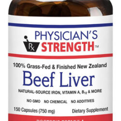 Physicians Strength Beef Liver - 150 Cápsulas - Fonte Natura