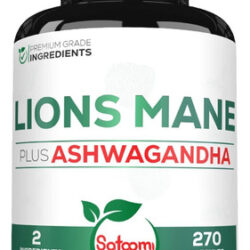 Cápsulas De Suplemento Satoomi Lions Mane Com Suplemento Ash