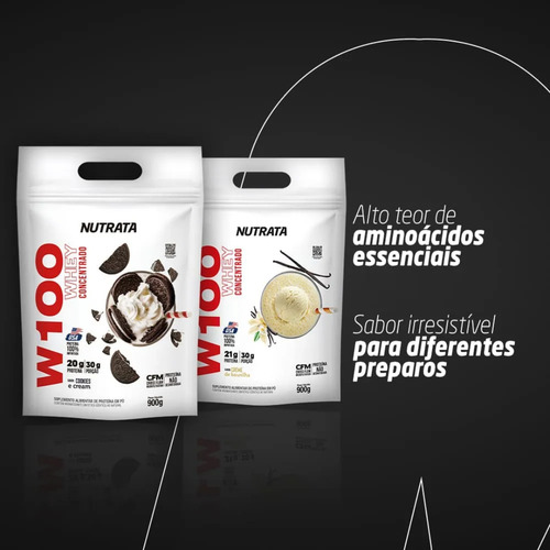 Whey Protein W100 900g + Creatina 300g Creatin Up Nutrata - Imagem 2