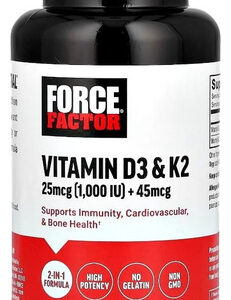 Vitamina D3 + Vitamina K2 Force Factor 120 Cápsula Importada