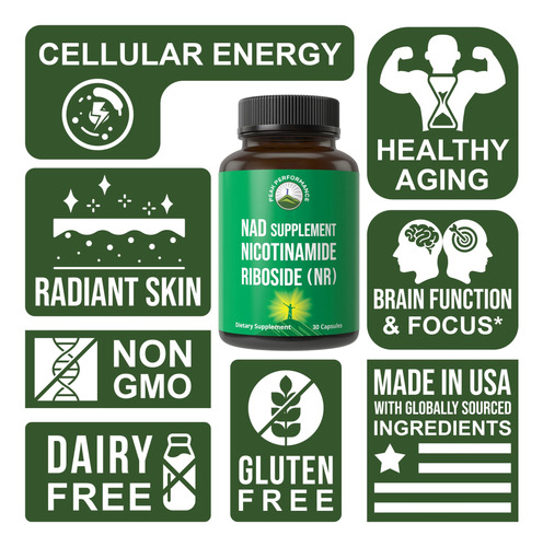 Suplemento Peak Performance Nicotinamide Riboside Nr - Imagem 3
