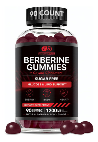 Eficaz Nutra Berberina Gomas Sem Açúcar 1200 Mg - Suplemento - Imagem 8
