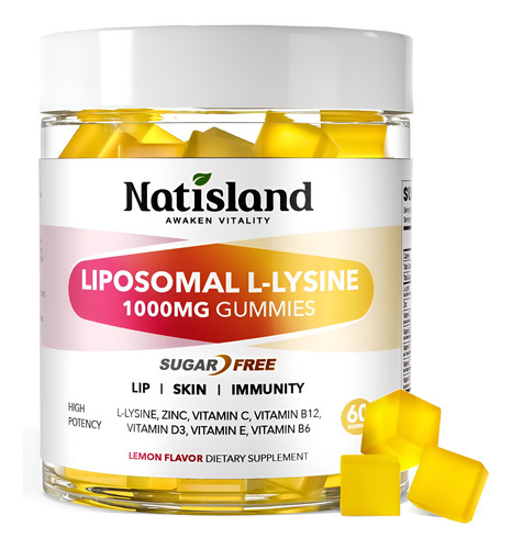 Natisland Lipossômica L-lisina Gummies 1000mg Suplemento De