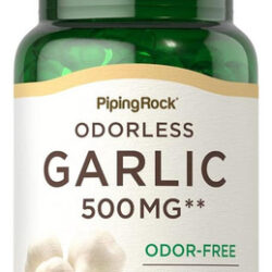 Cápsulas De Alho Inodoras Piping Rock 500mg 200 Comprimi