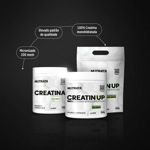 Whey Protein W100 900g + Creatina 300g Creatin Up Nutrata - Imagem 4